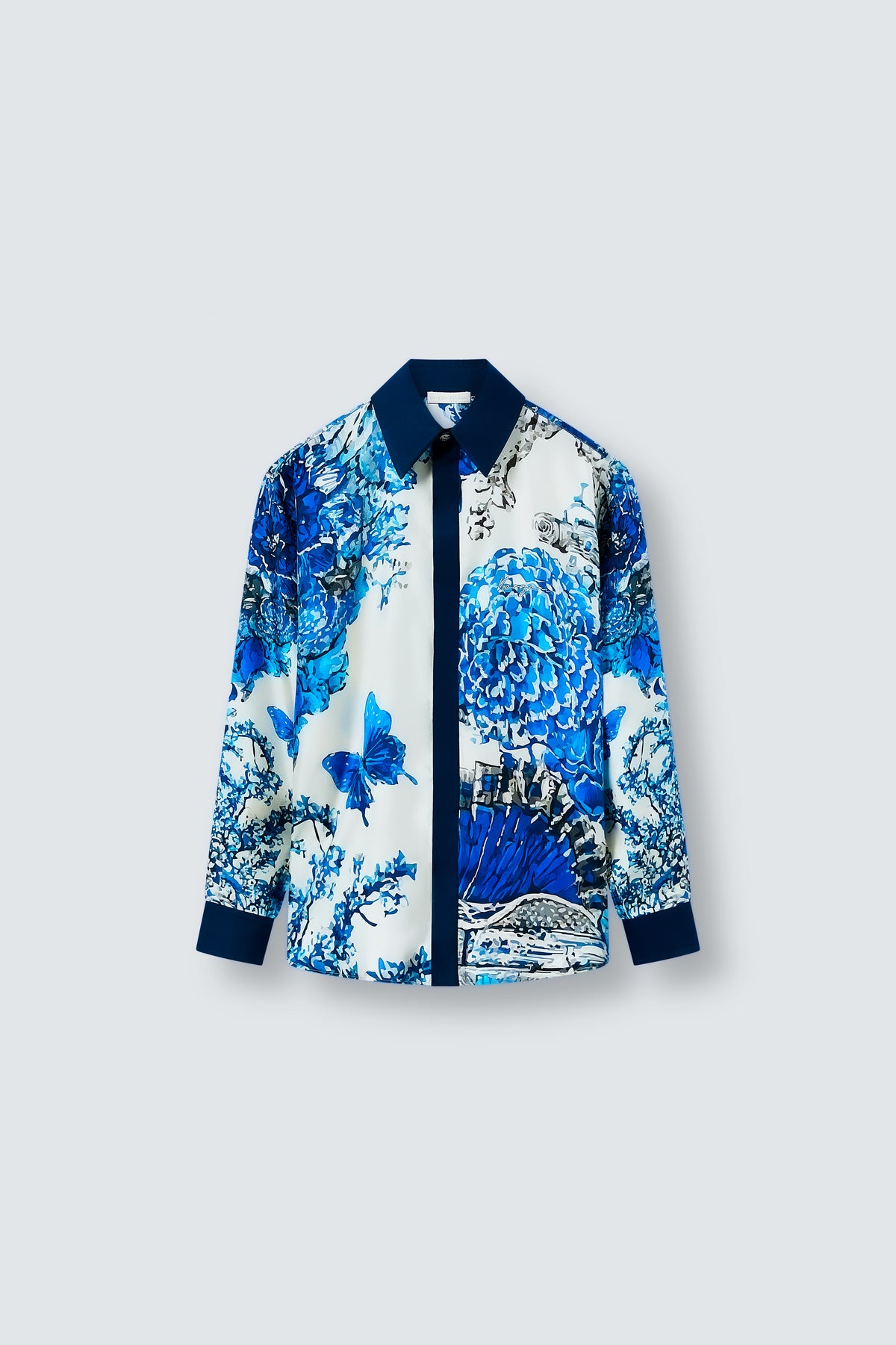 Portrait of Geisha Signature Oversized Silk Shirt by Maison Kargani