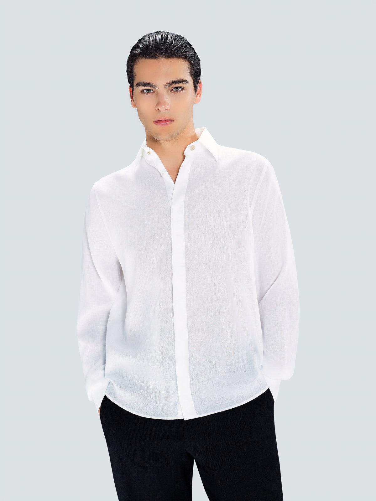 Tailored Linen Shirt by Maison Kargani