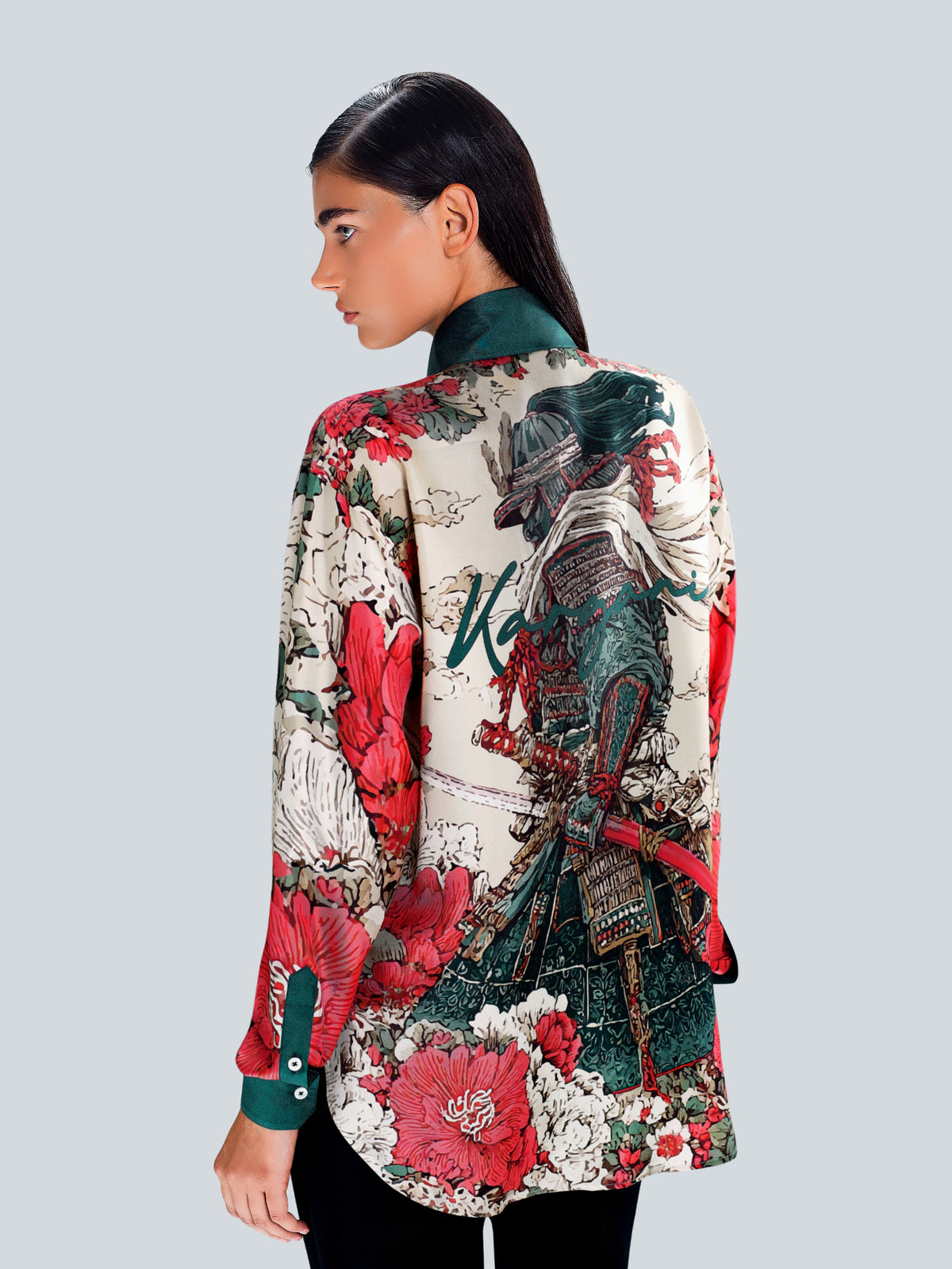 BUDO 2 Signature Oversized Silk Shirt by Maison Kargani