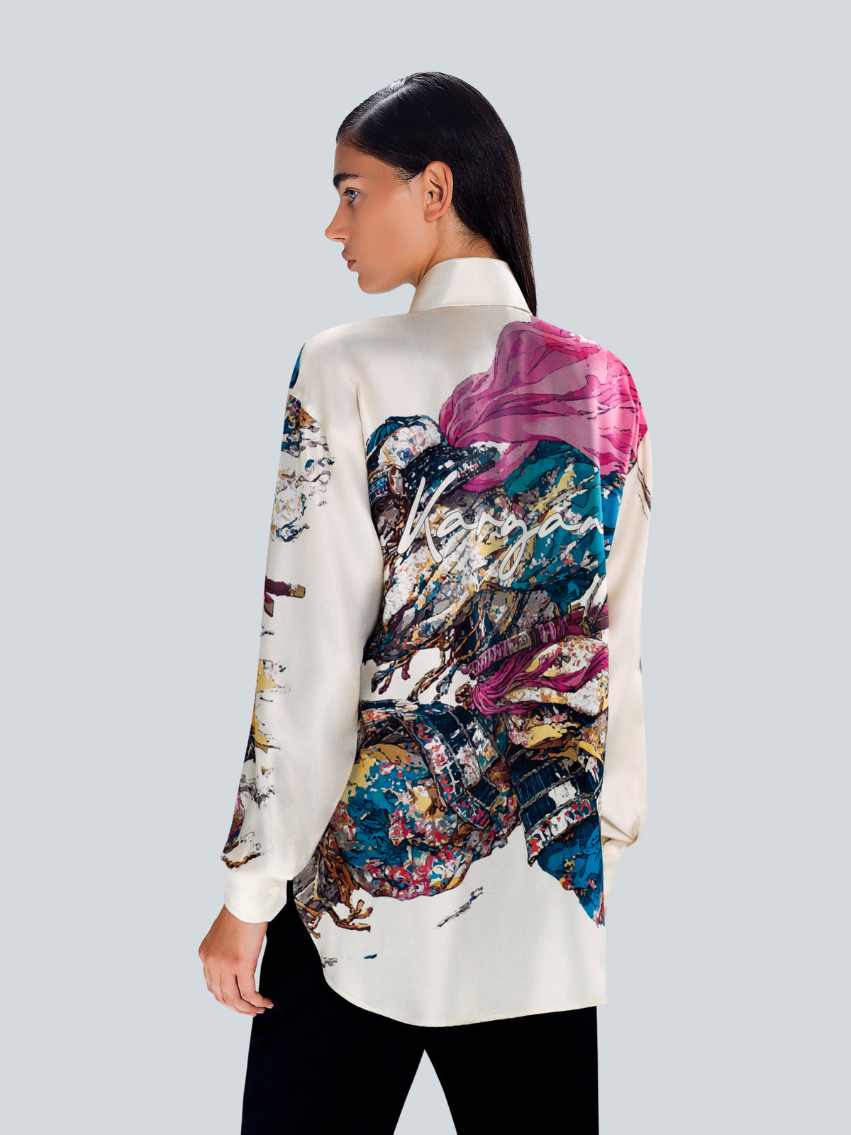 BUDO 3 Signature Oversized Silk Shirt by Maison Kargani