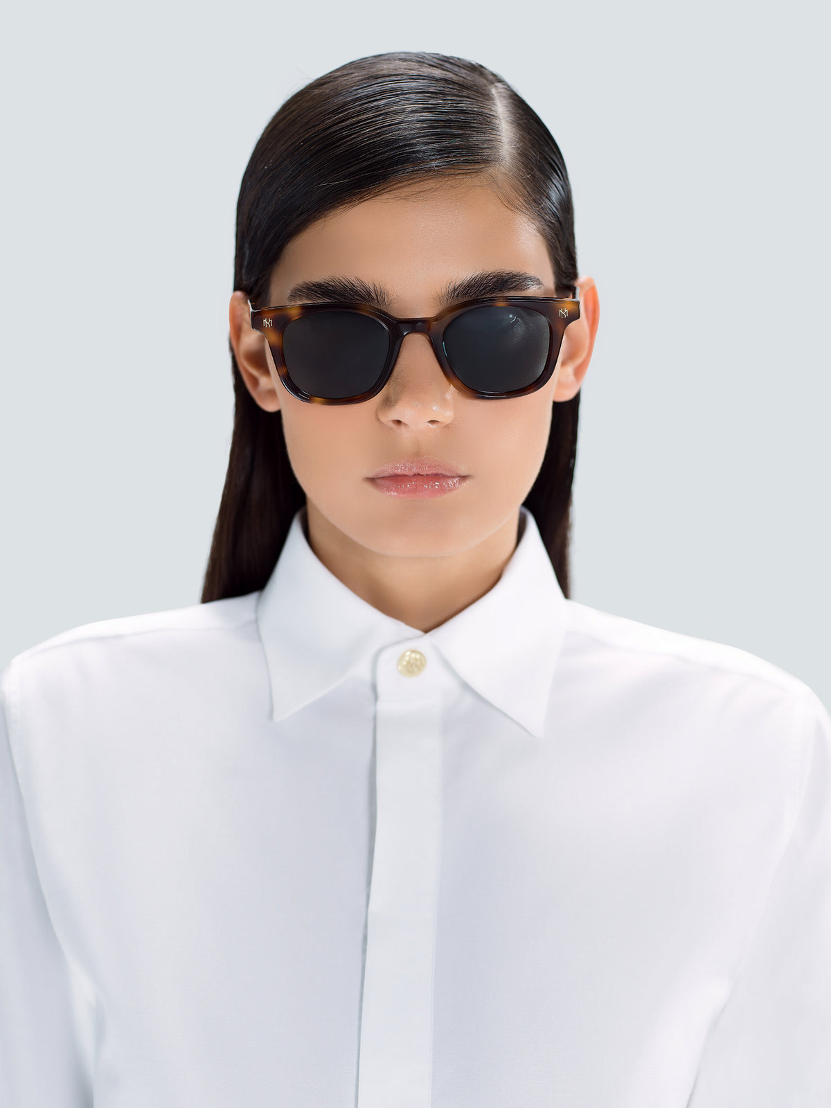 Via Montenapoleone 04 Sunglasses in Tortoise and Gold by Maison Kargani