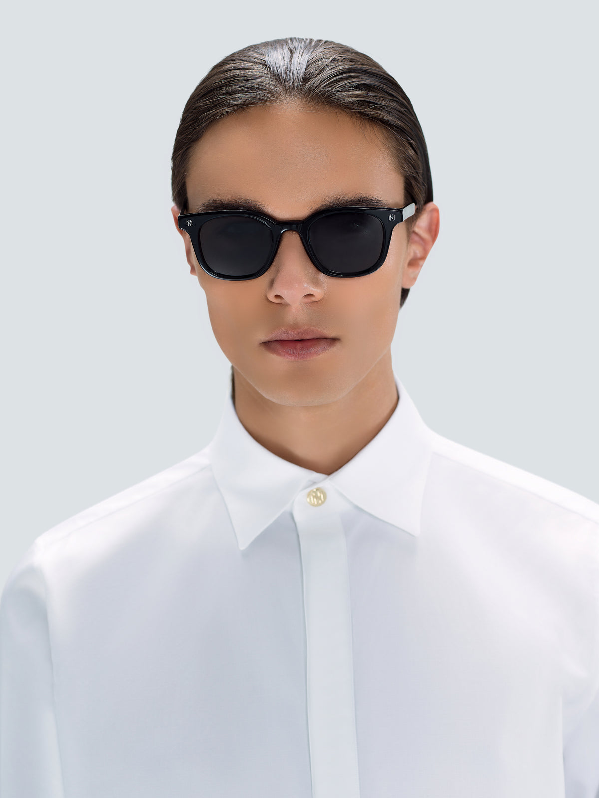 Via Montenapoleone 02 Sunglasses in Black and Silver by Maison Kargani