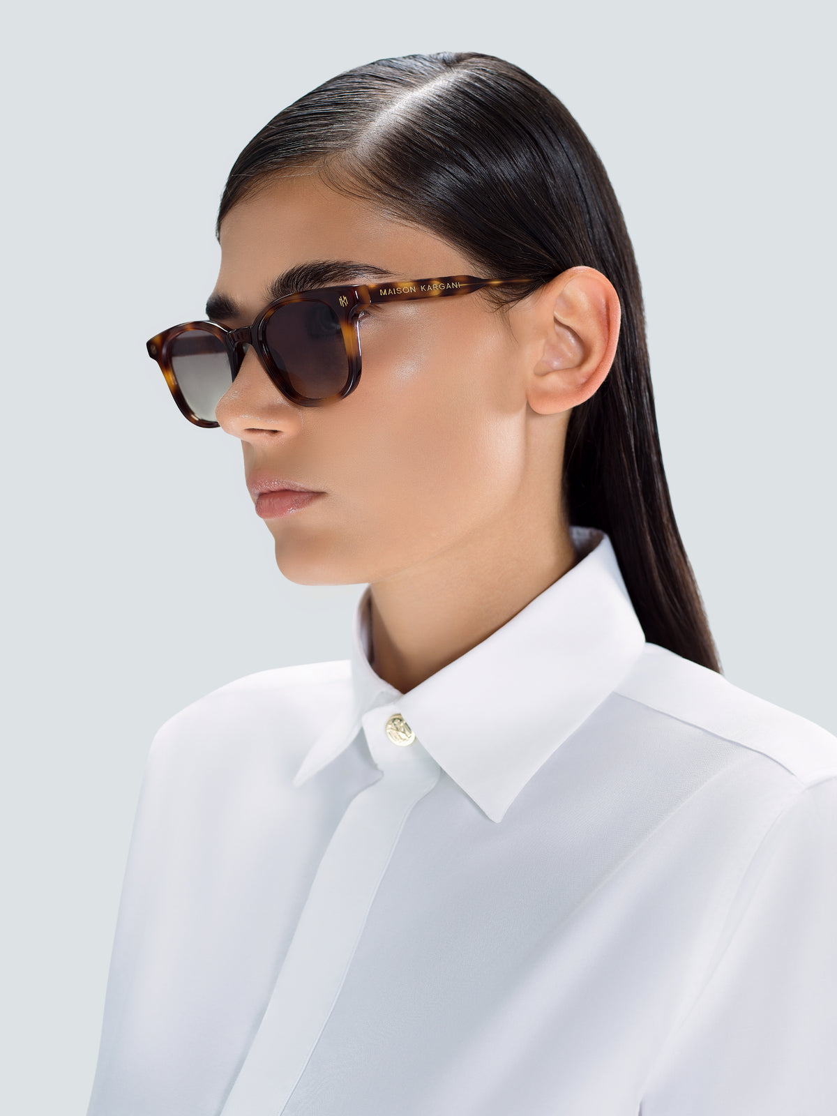 Via Montenapoleone Designer Sunglasses in Tortoise by Maison Kargani