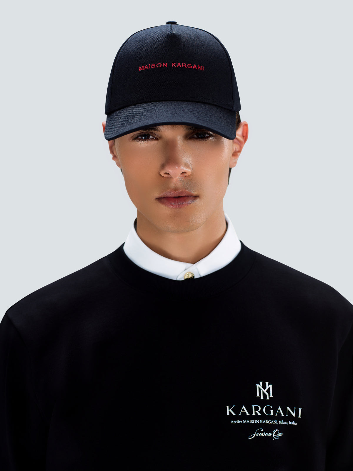 Maison Kargani Classic Cotton Twill Baseball Cap by Maison Kargani