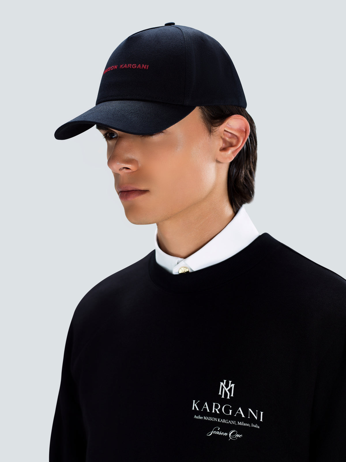 Maison Kargani Classic Cotton Twill Baseball Cap by Maison Kargani