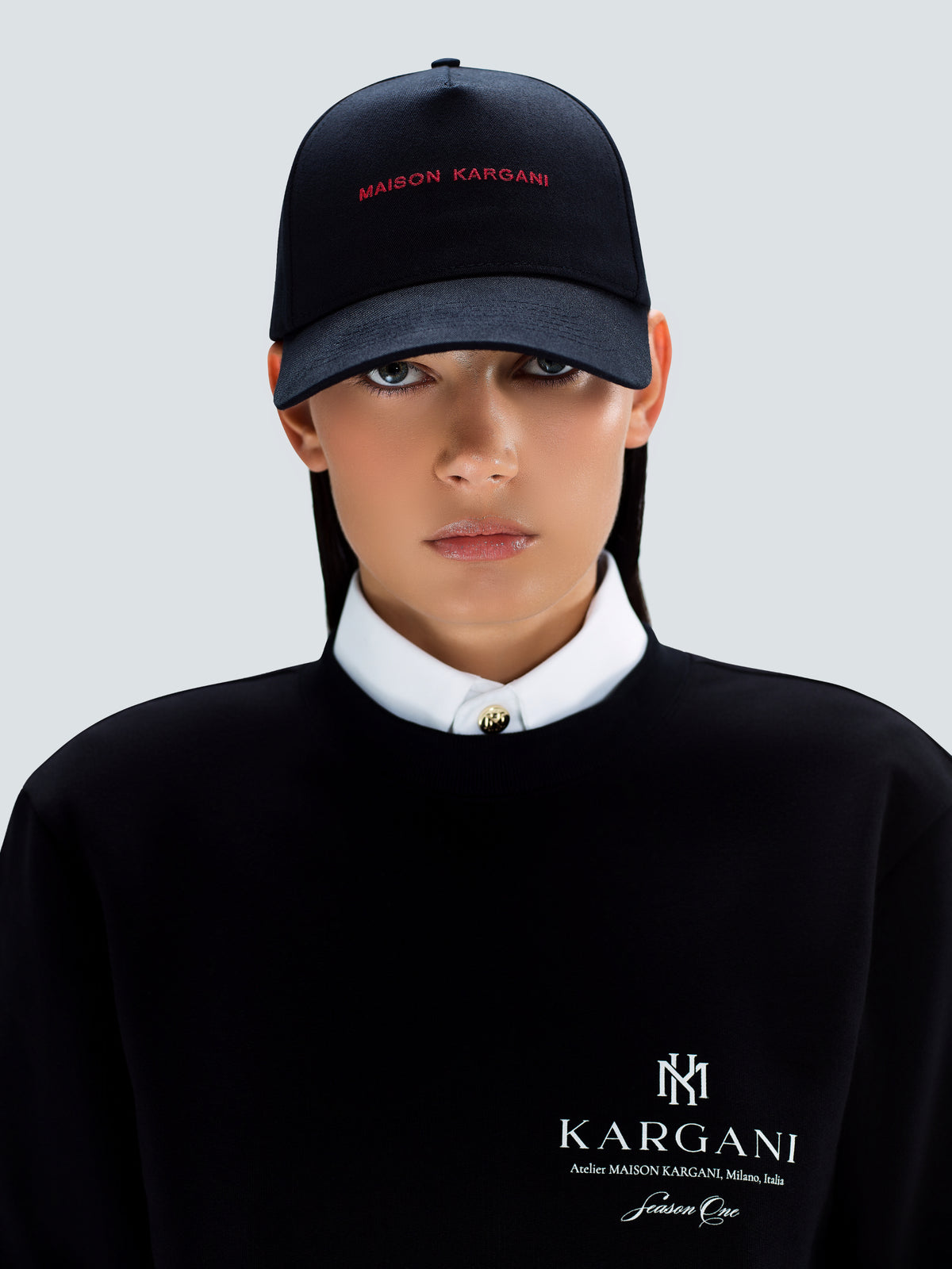 Maison Kargani Classic Cotton Twill Baseball Cap by Maison Kargani