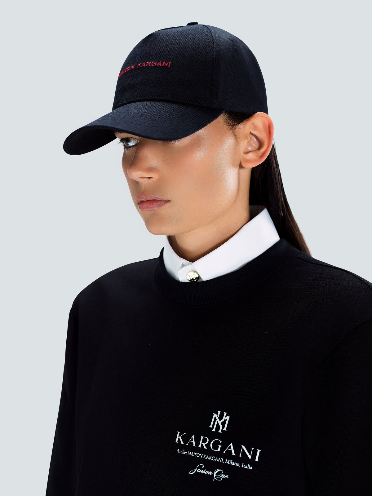 Maison Kargani Classic Cotton Twill Baseball Cap by Maison Kargani