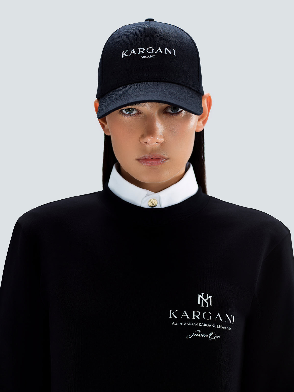 Kargani Milano Cotton Twill Baseball Cap by Maison Kargani