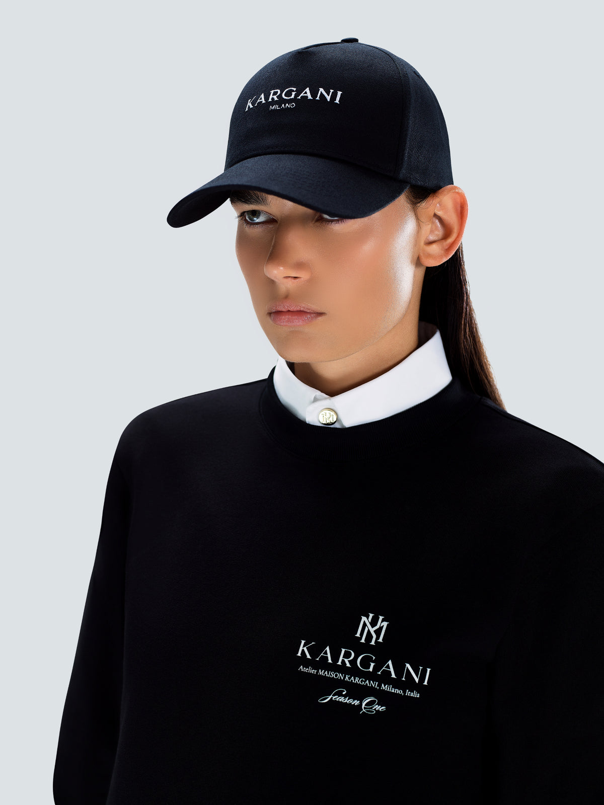 Kargani Milano Cotton Twill Baseball Cap by Maison Kargani