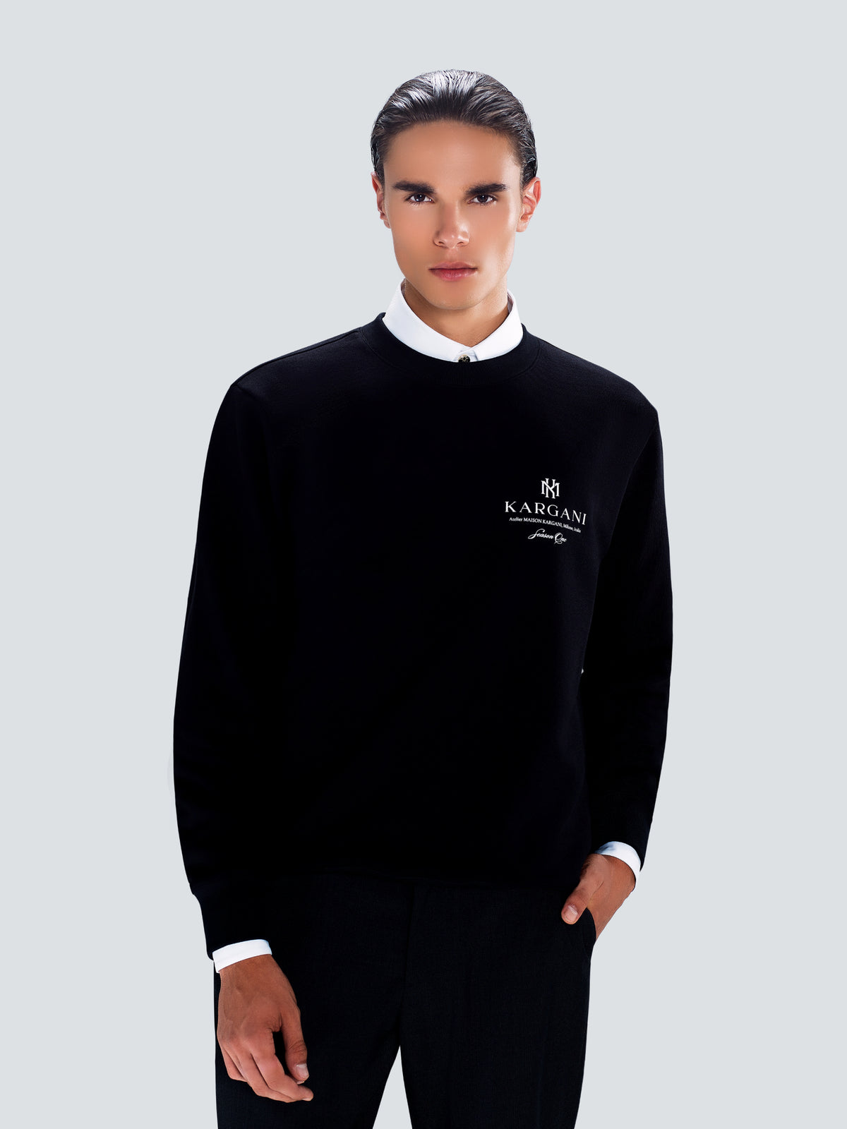 Maison Kargani Atelier Cotton Crewneck Sweatshirt by Maison Kargani