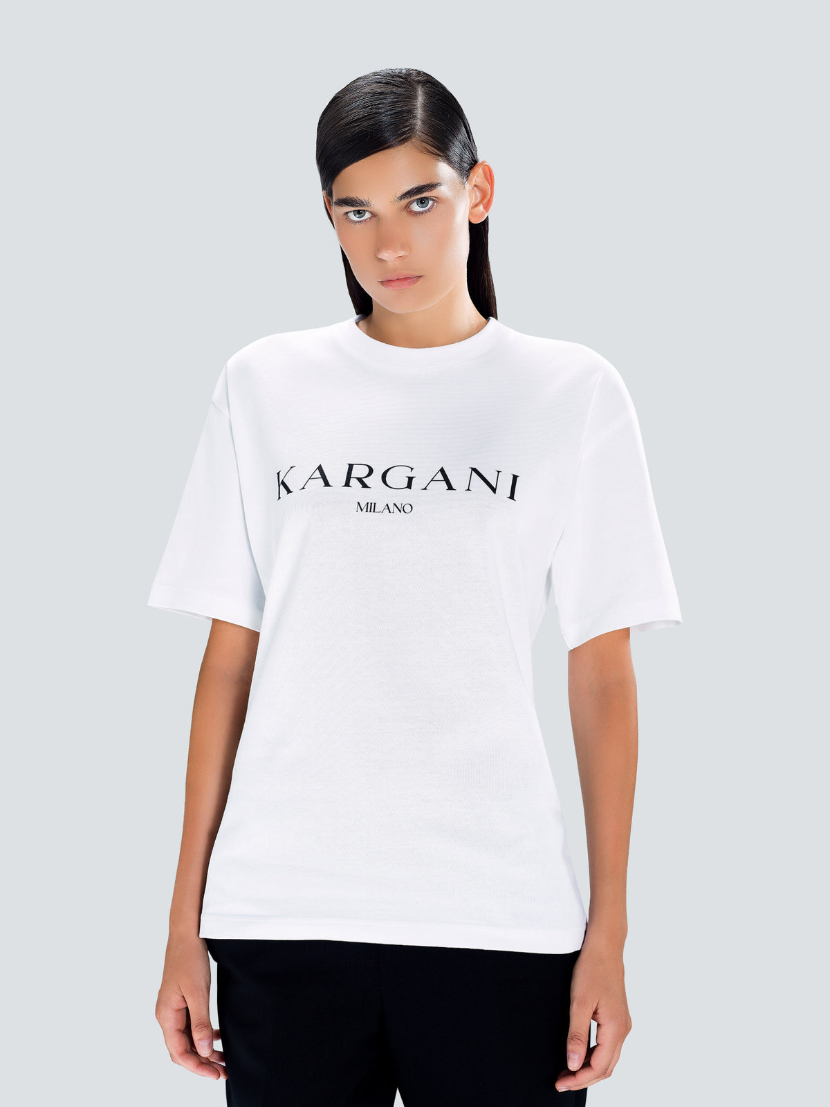 Kargani Milano Oversized Cotton T-Shirt in White by Maison Kargani
