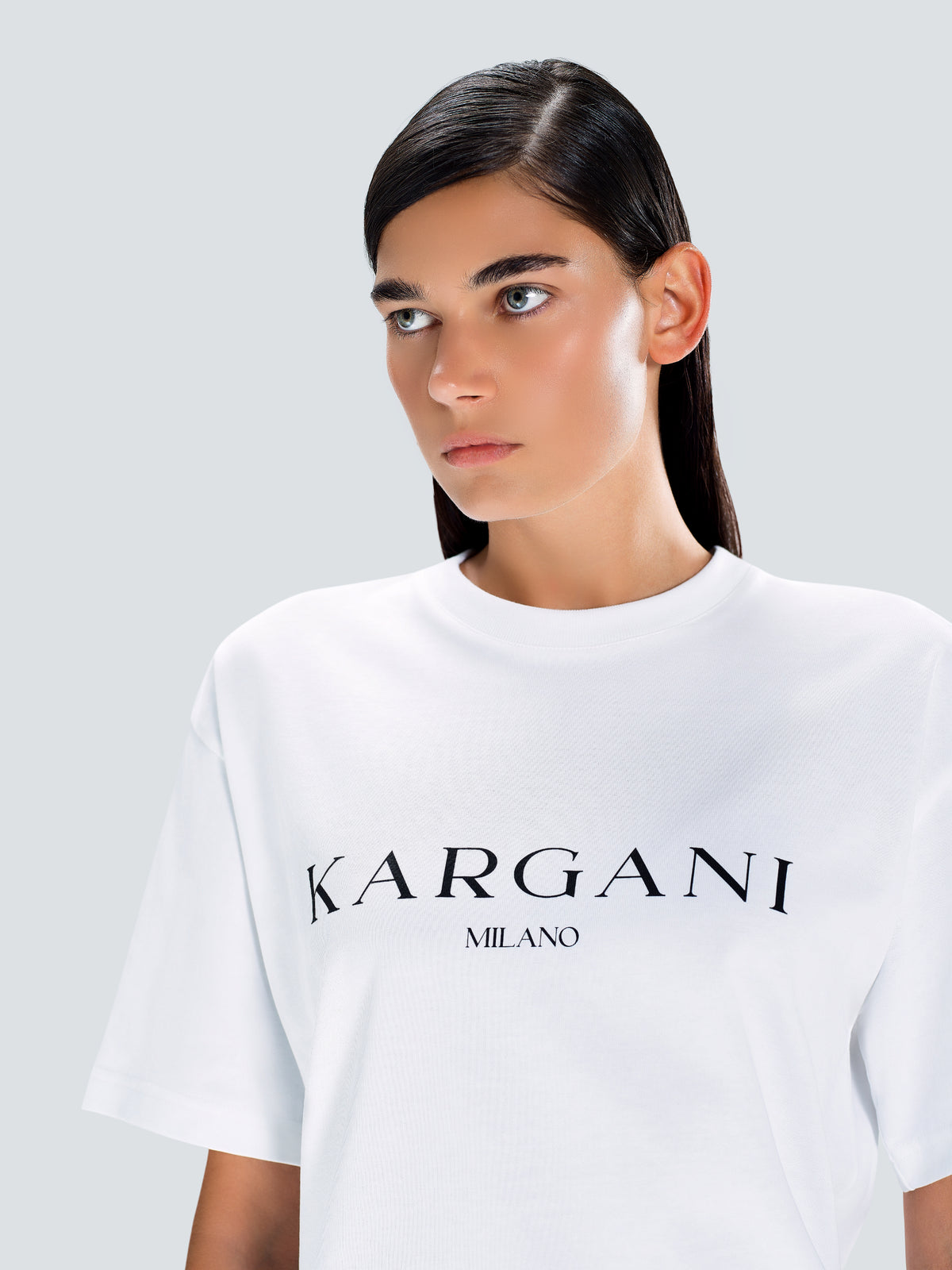 Kargani Milano Oversized Cotton T-Shirt in White by Maison Kargani