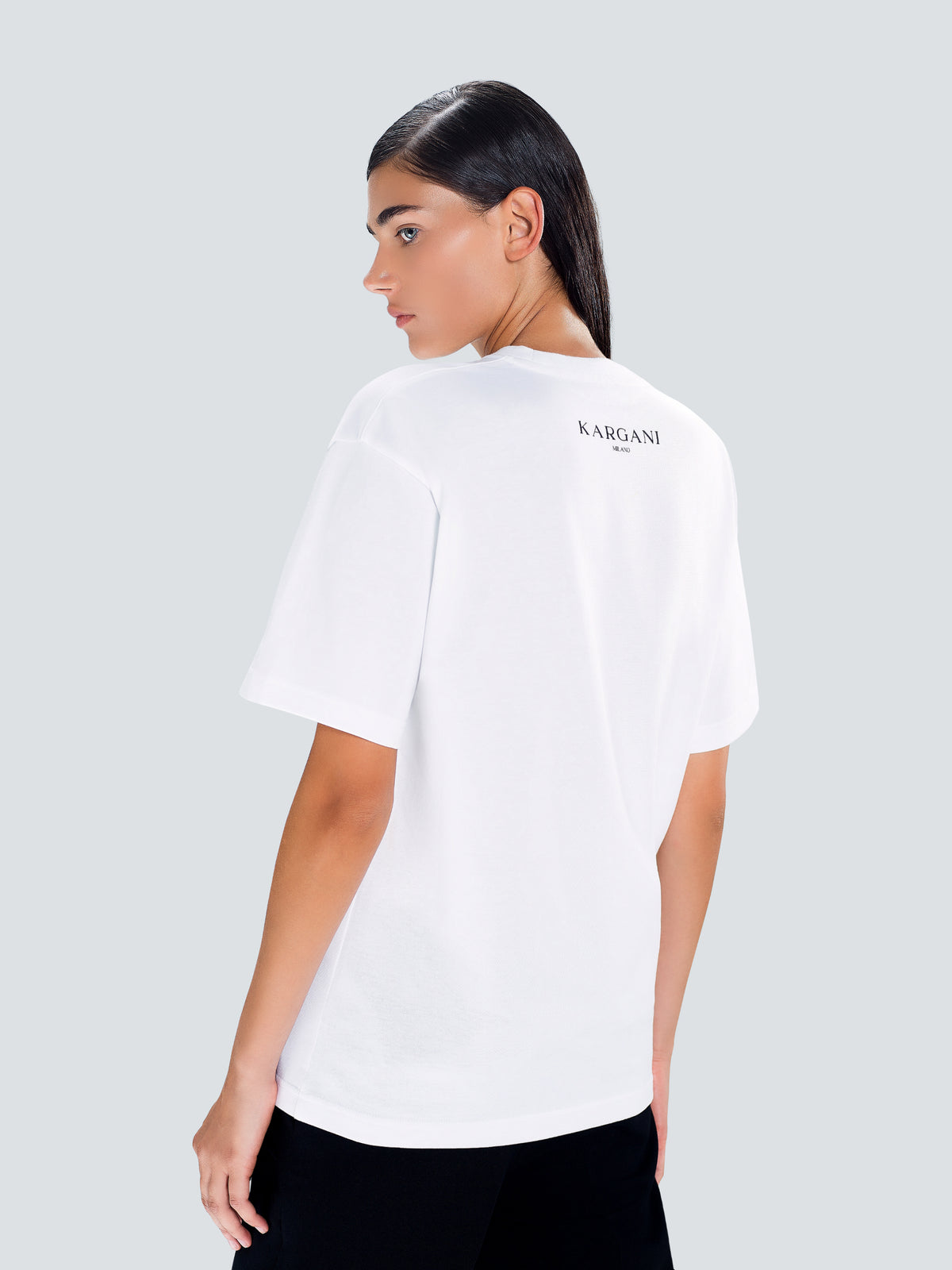 Kargani Milano Oversized Cotton T-Shirt in White by Maison Kargani