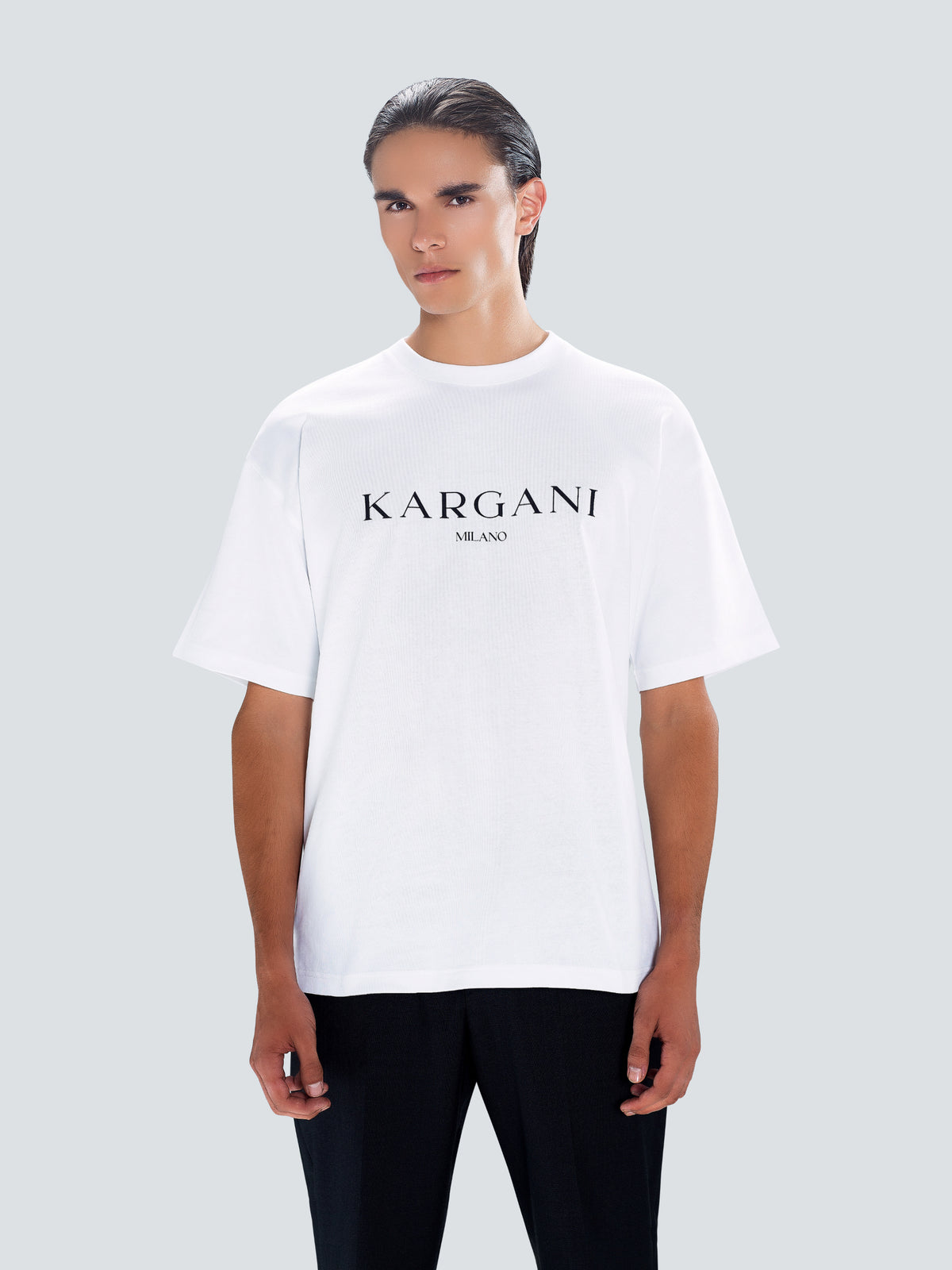 Kargani Milano Oversized Cotton T-Shirt in White by Maison Kargani