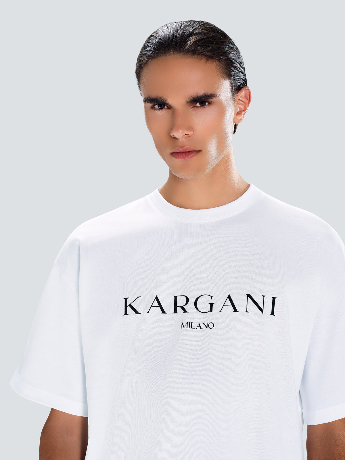 Kargani Milano Oversized Cotton T-Shirt in White by Maison Kargani