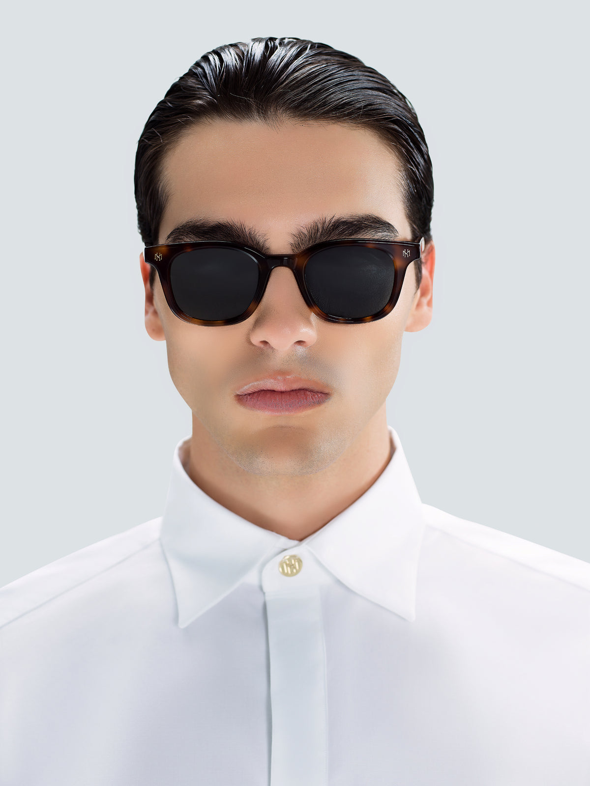 Via Montenapoleone 04 Sunglasses in Tortoise and Gold by Maison Kargani