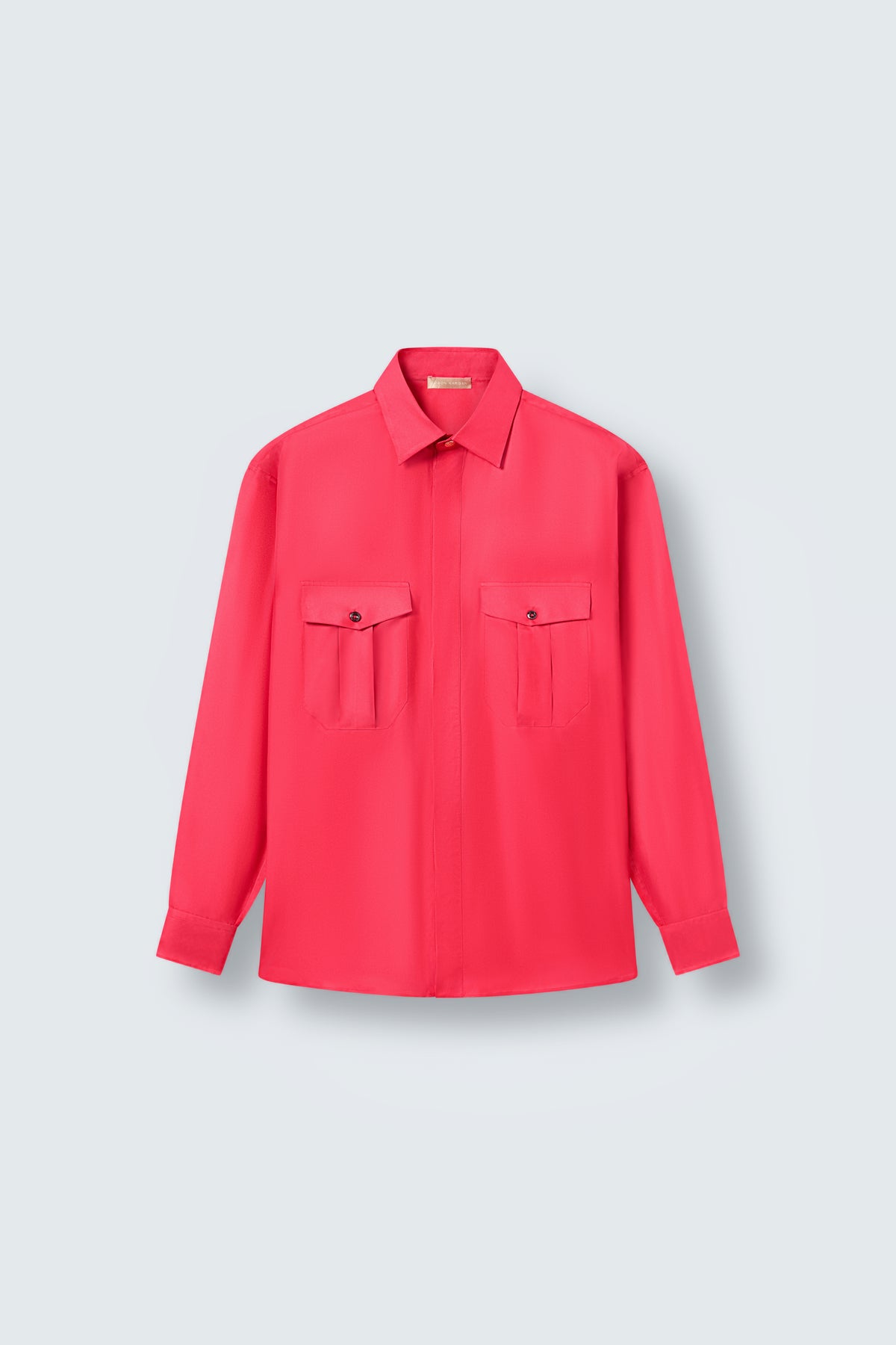 Oversized Silk Shirt in Red by Maison Kargani