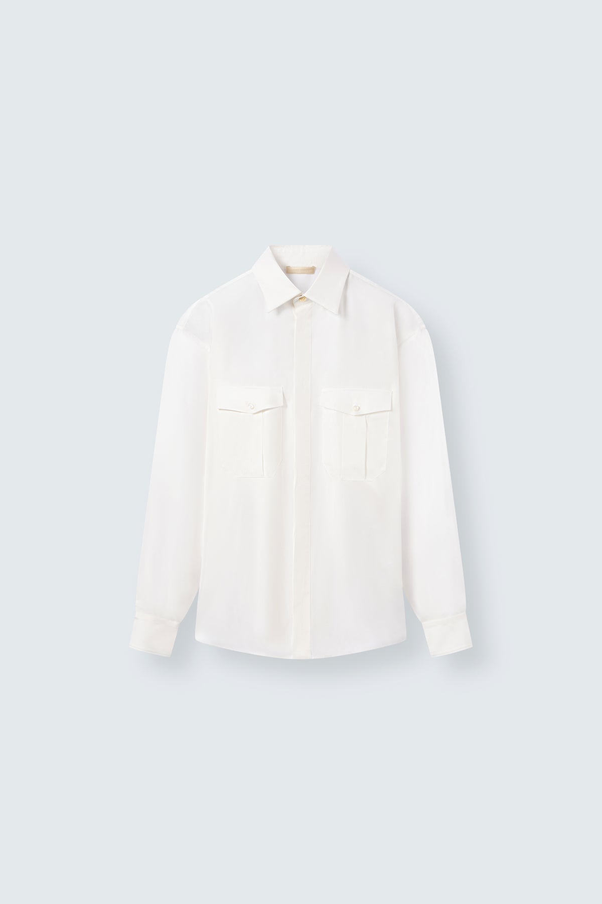 Oversized Silk Shirt in White by Maison Kargani