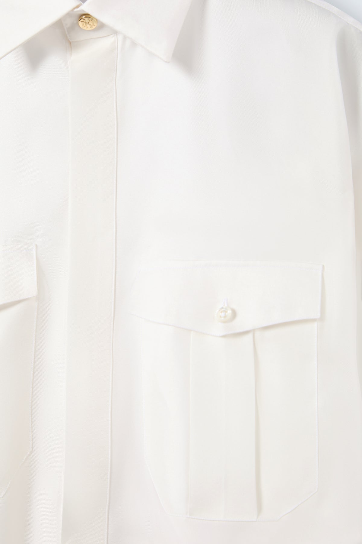 Oversized Silk Shirt in White by Maison Kargani