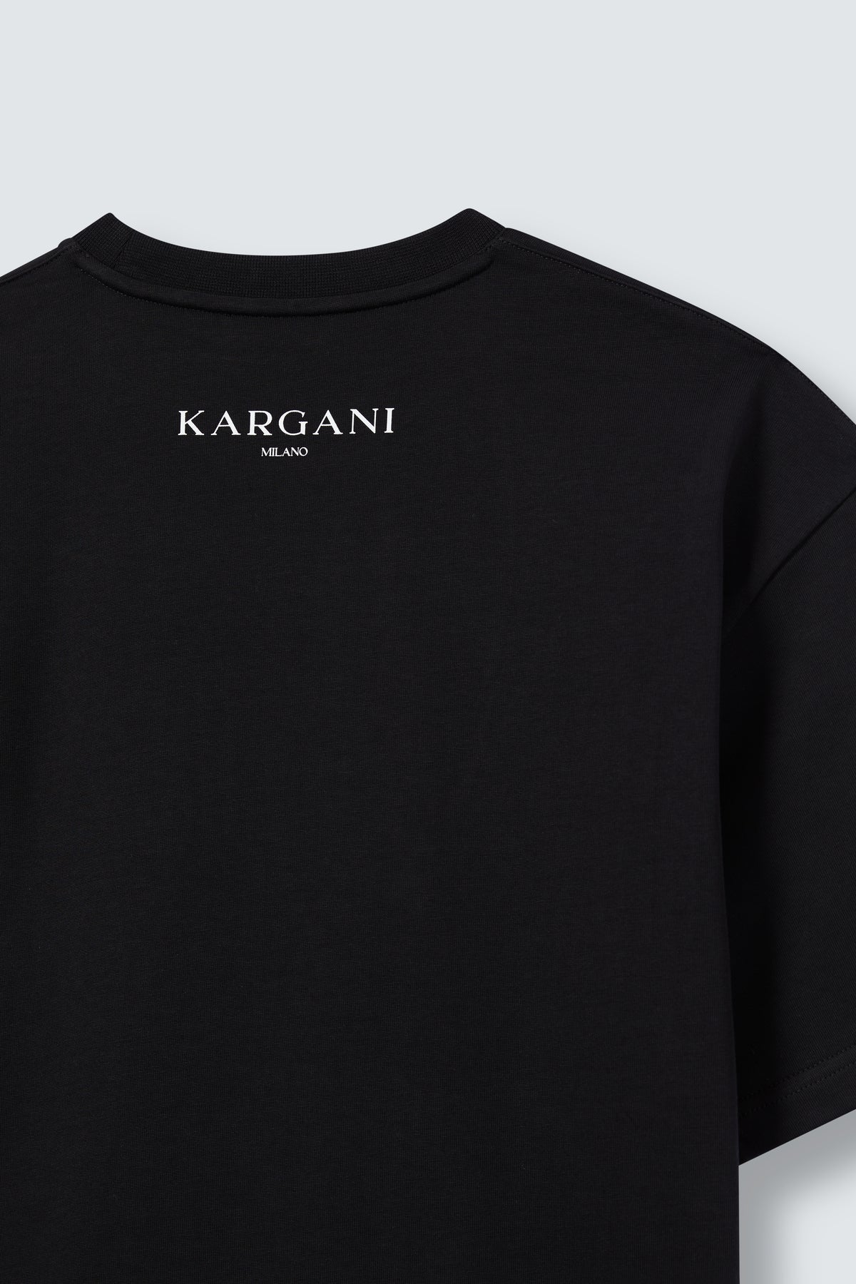 Kargani Milano Oversized Cotton T-Shirt in Black by Maison Kargani