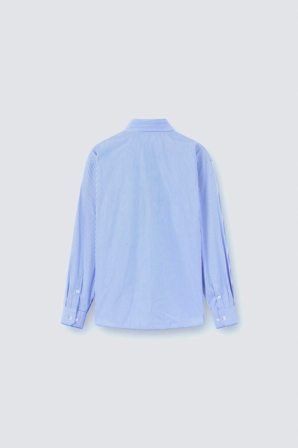 Oversized Striped Cotton Shirt in Dark Blue by Maison Kargani