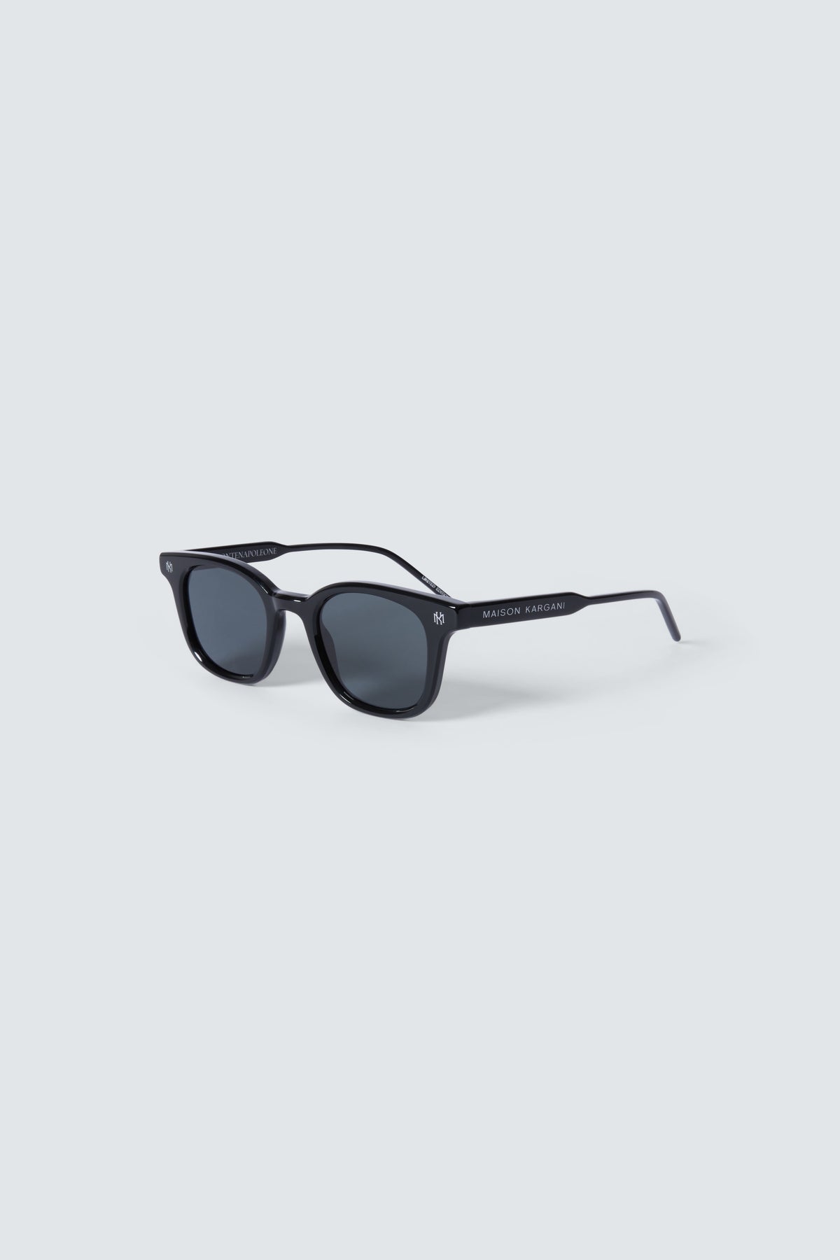 Via Montenapoleone 02 Sunglasses in Black and Silver by Maison Kargani