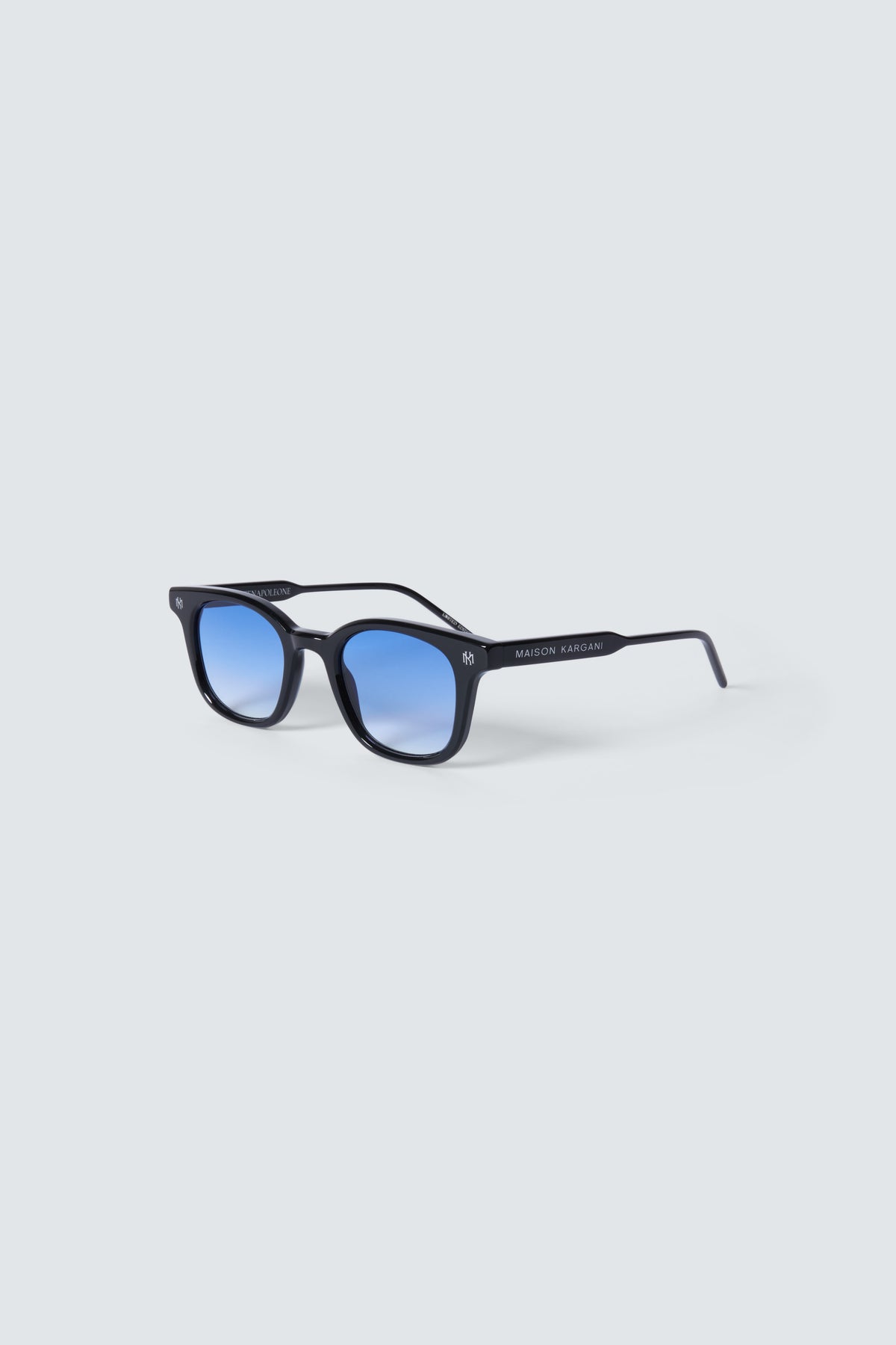 Via Montenapoleone 03 Sunglasses in Black and Silver by Maison Kargani