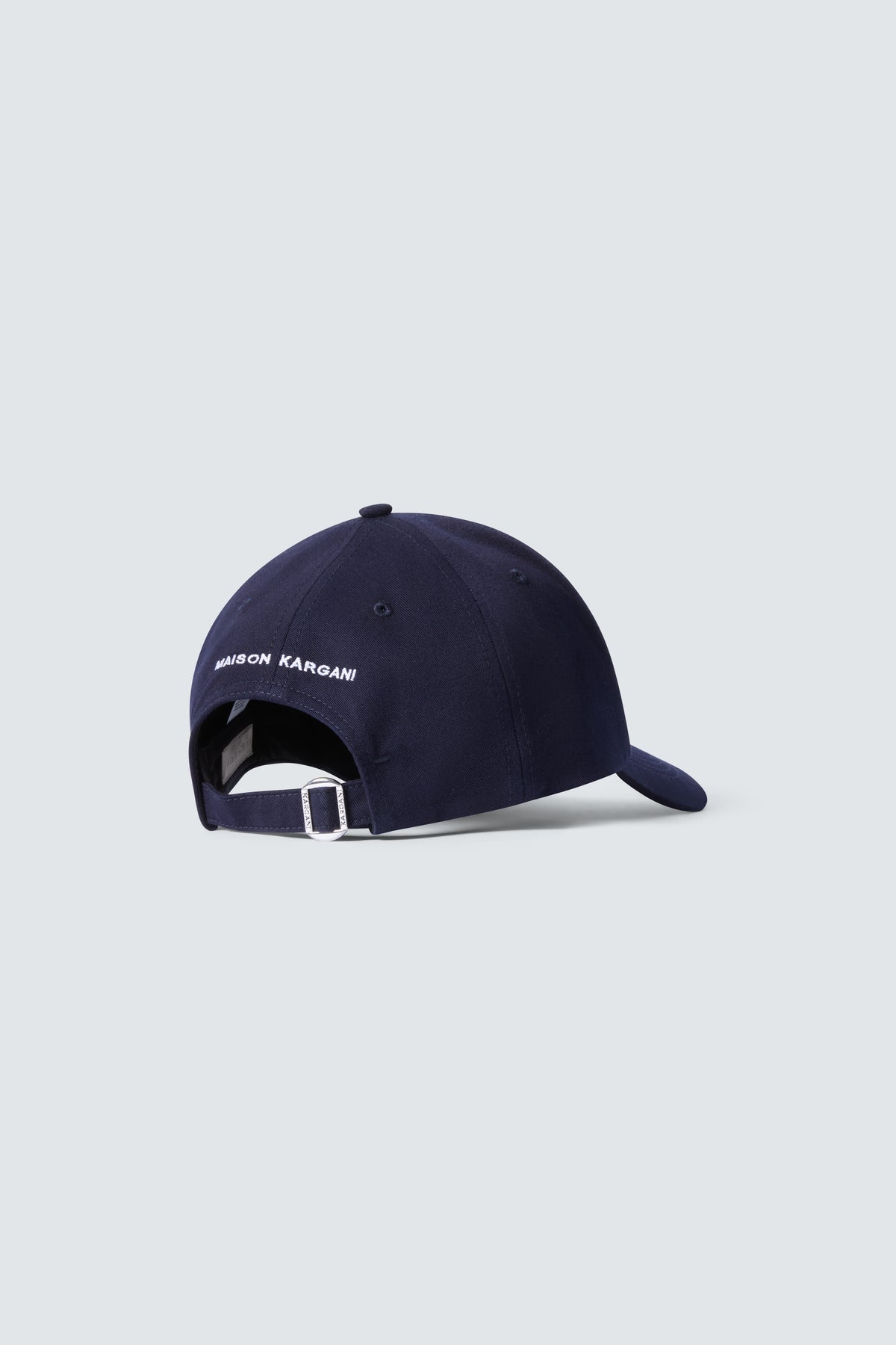 Signature Cotton Twill Baseball Cap in Navy Blue by Maison Kargani
