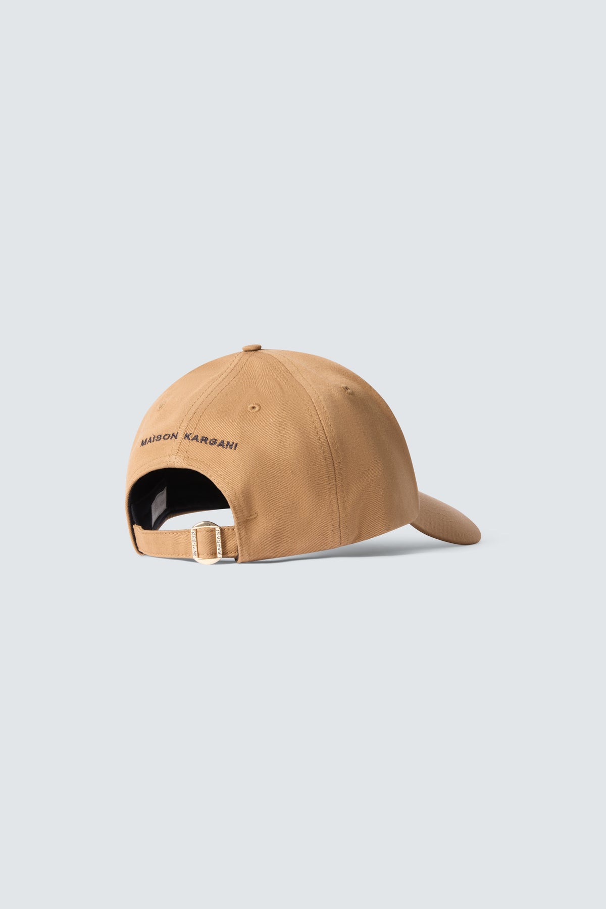 Signature Cotton Twill Baseball Cap in Camel by Maison Kargani