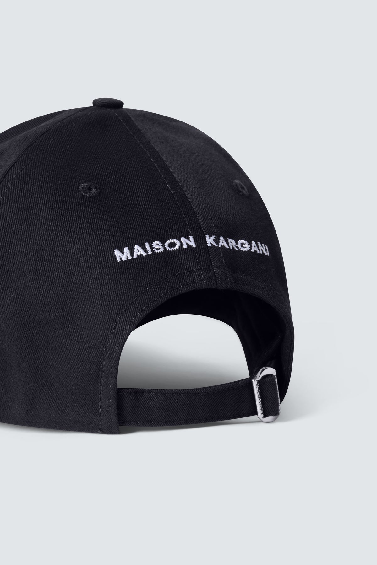 MK Monogram Cotton Twill Baseball Cap in Black by Maison Kargani