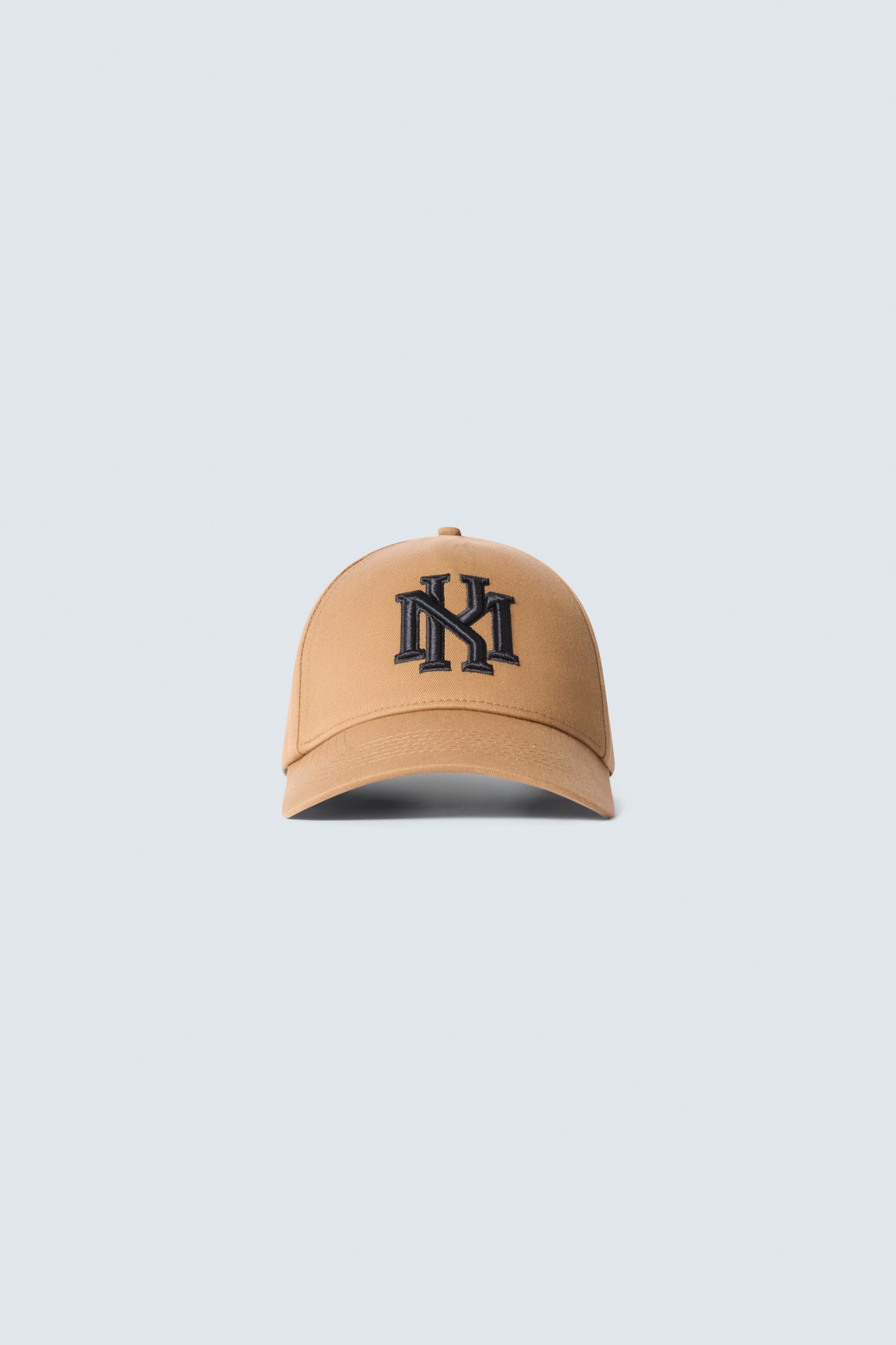 MK Monogram Cotton Twill Baseball Cap in Camel by Maison Kargani