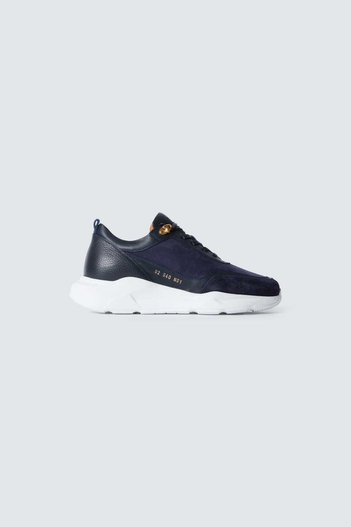 Stellar Nubuck Sneakers in Navy Blue by Maison Kargani