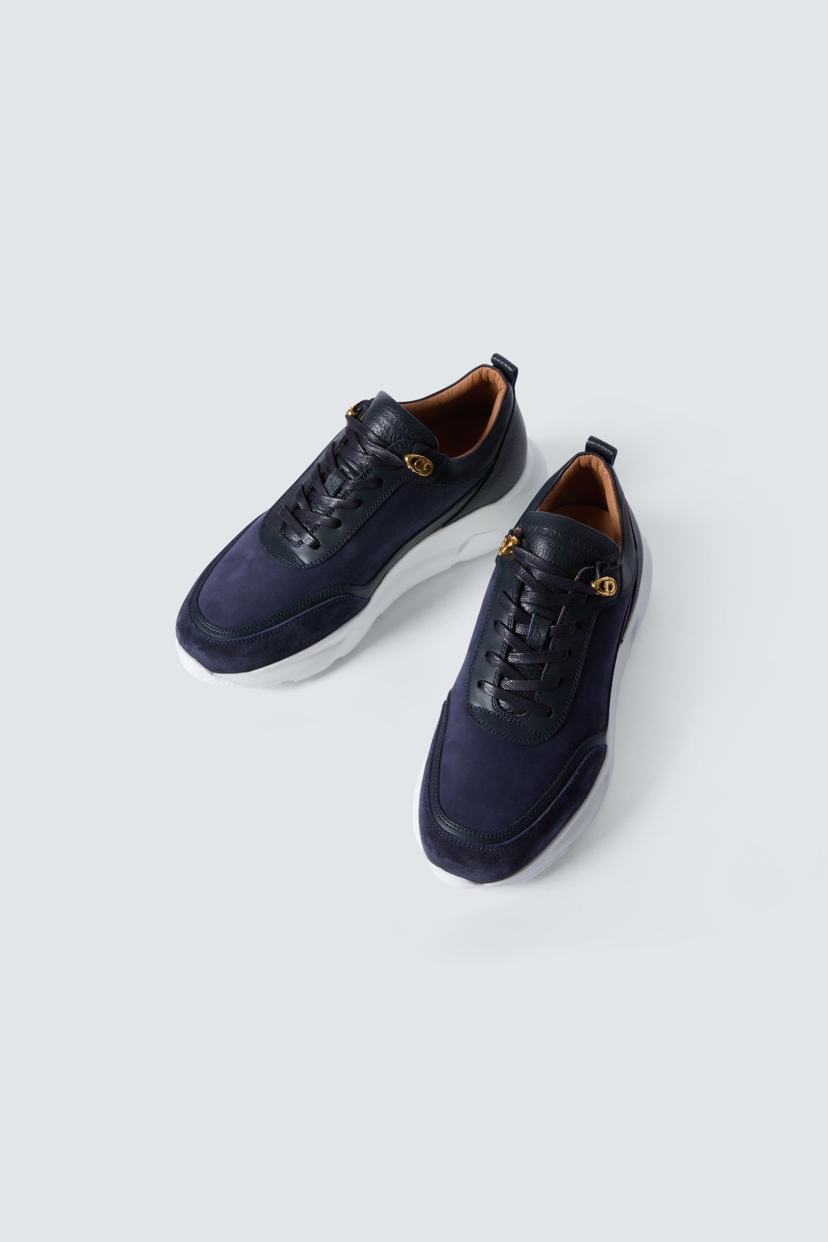 Stellar Nubuck Sneakers in Navy Blue by Maison Kargani