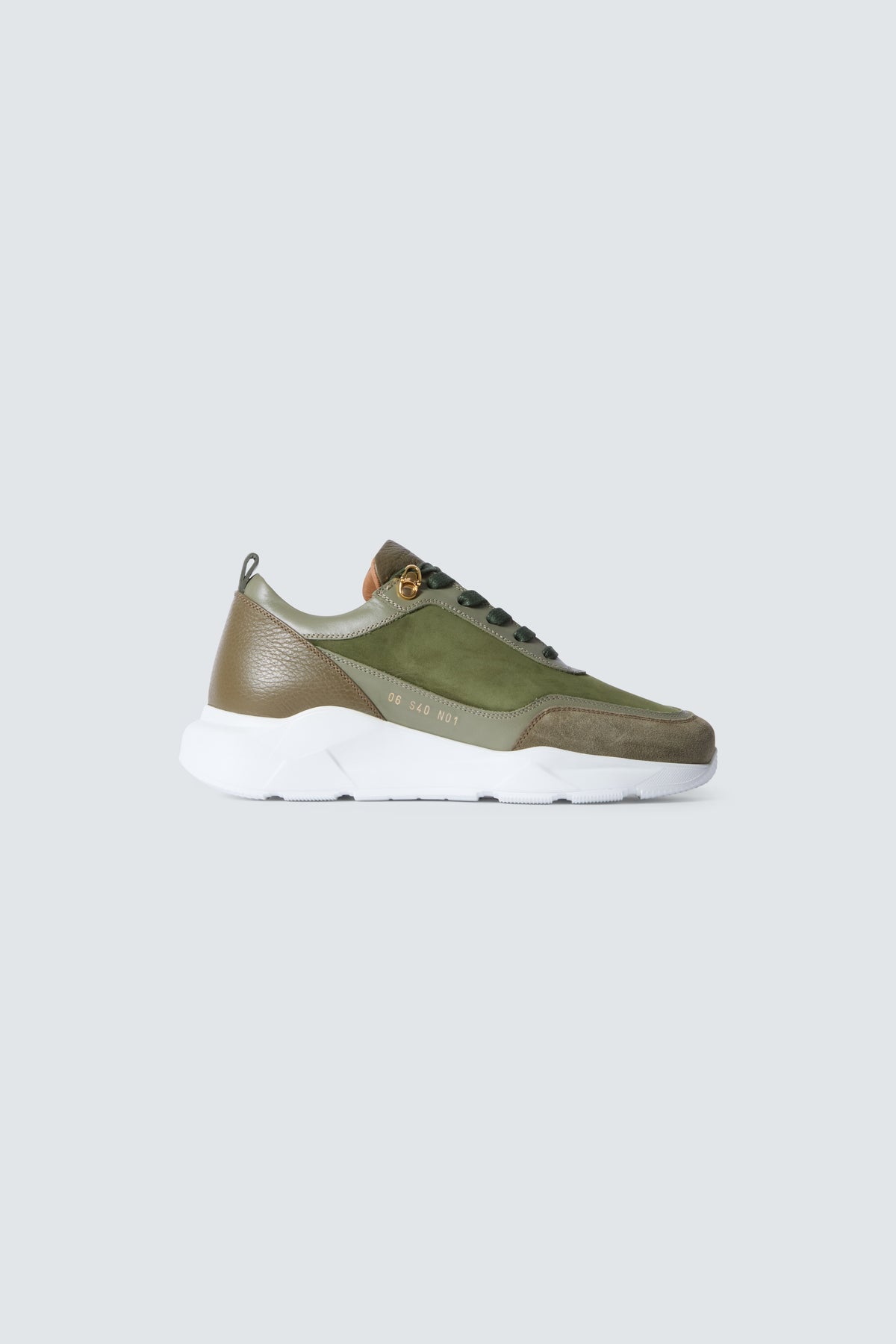 Stellar Nubuck Sneakers in Olive by Maison Kargani