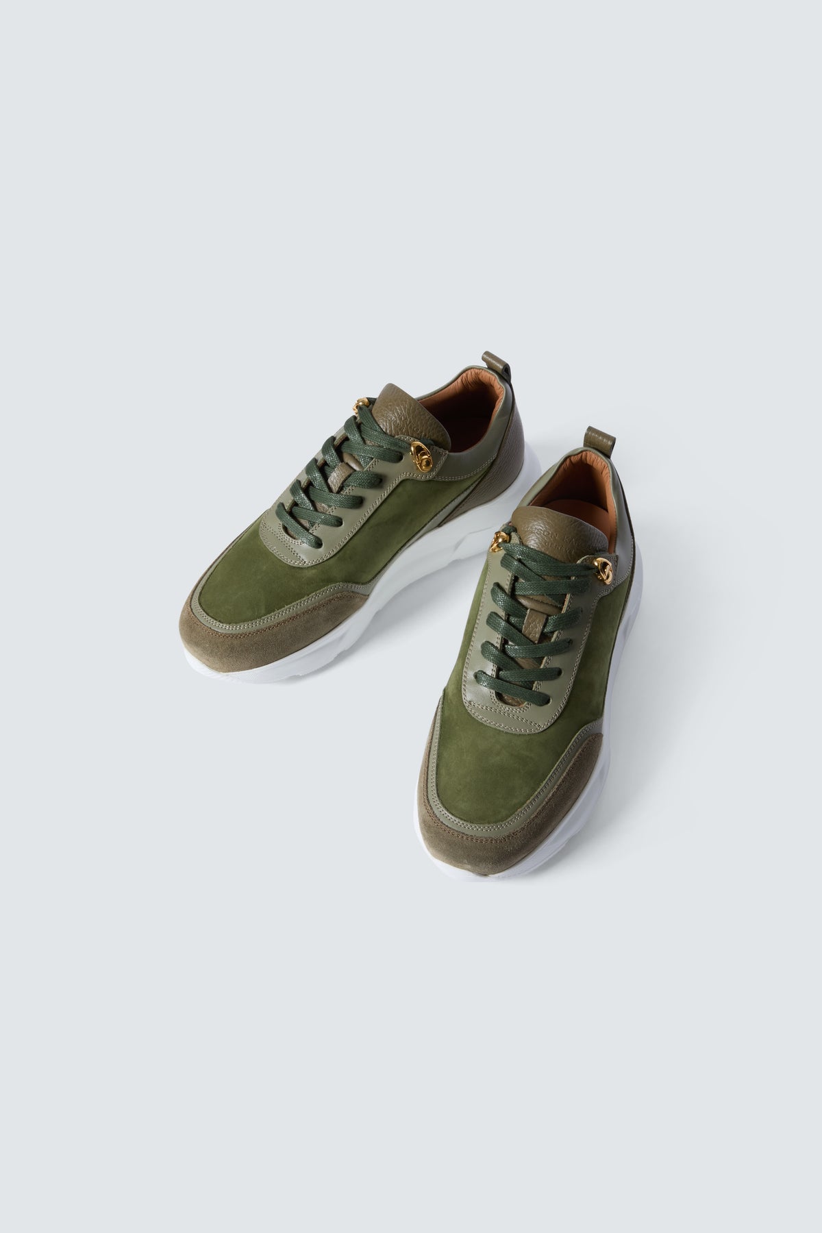 Stellar Nubuck Sneakers in Olive by Maison Kargani