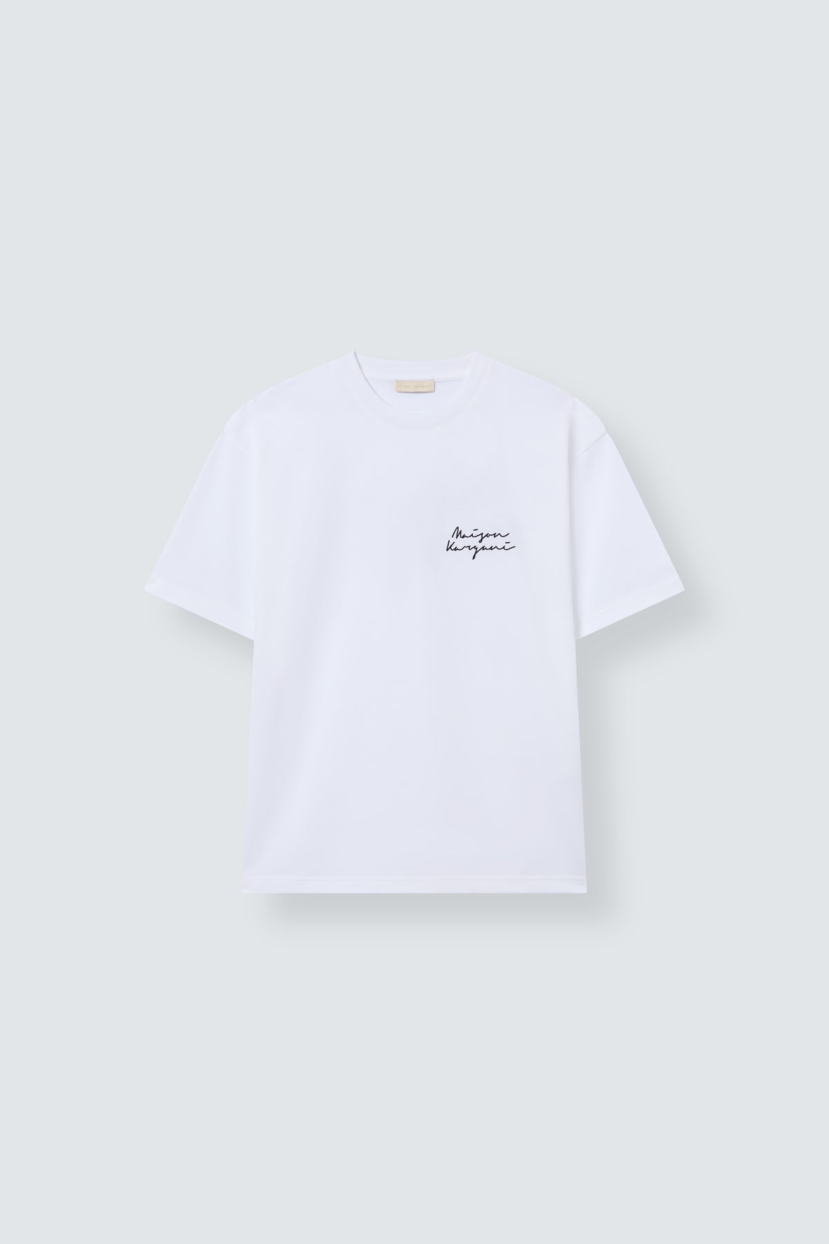 Signature Oversized Cotton T-Shirt in White by Maison Kargani