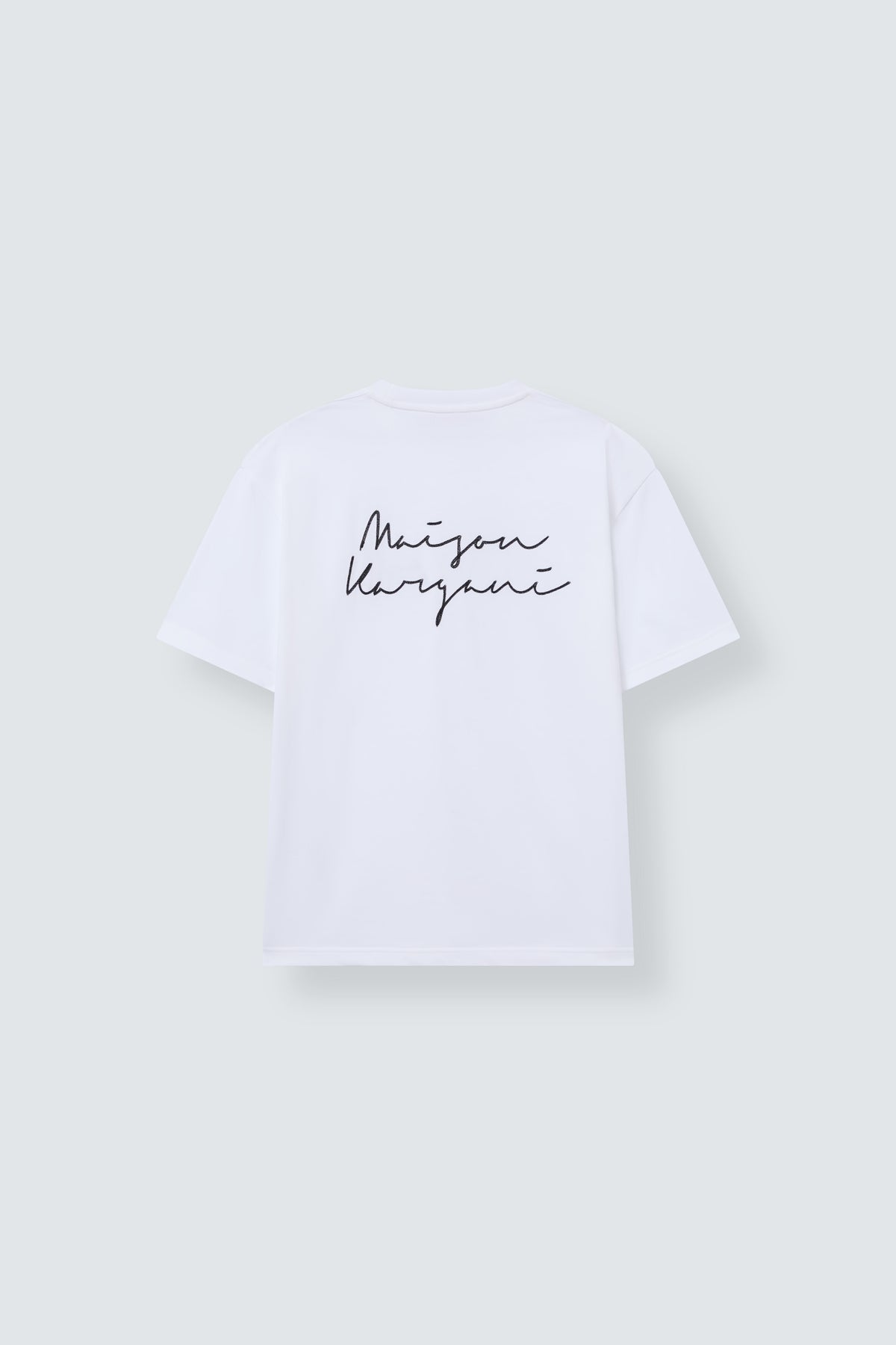 Signature Oversized Cotton T-Shirt in White by Maison Kargani