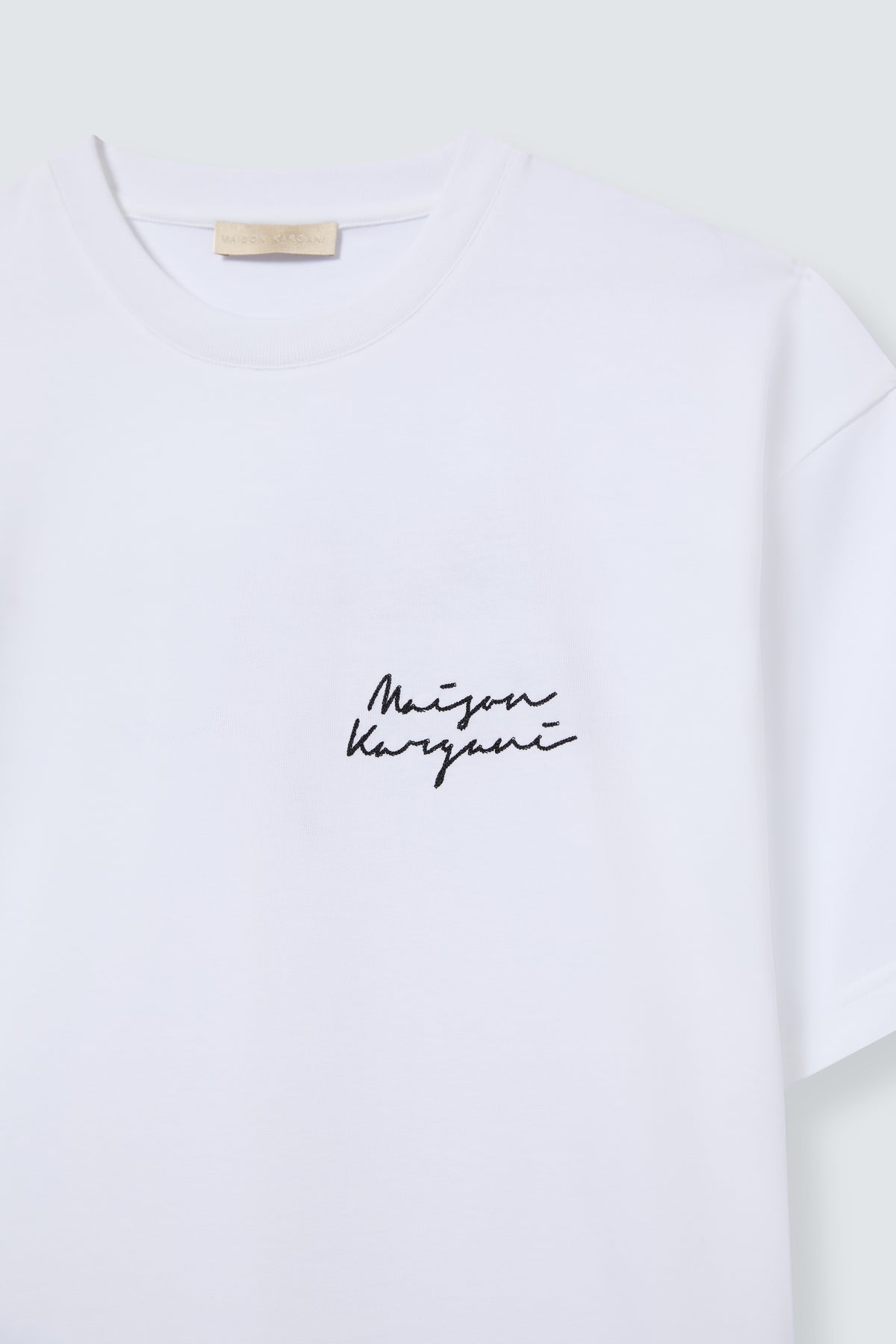 Signature Oversized Cotton T-Shirt in White by Maison Kargani