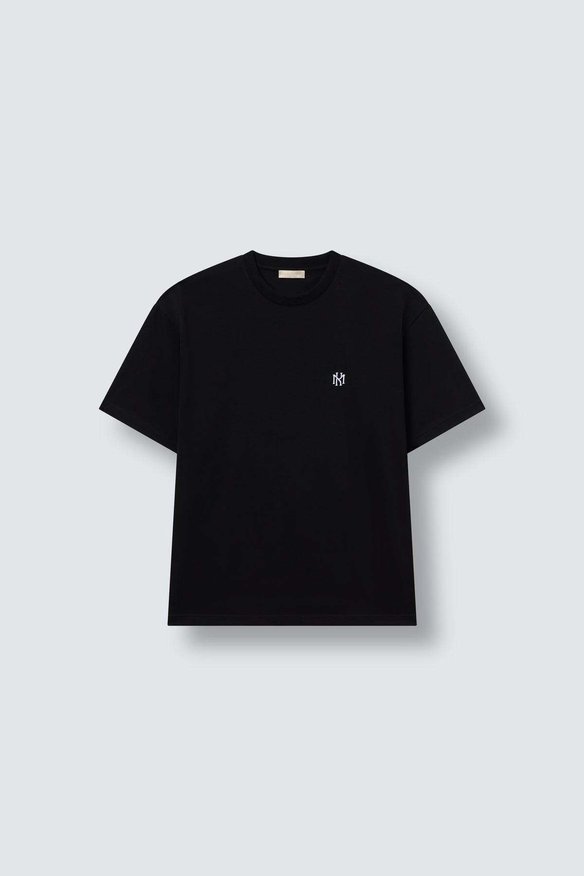 MK Monogram Oversized Cotton T-Shirt in Black by Maison Kargani