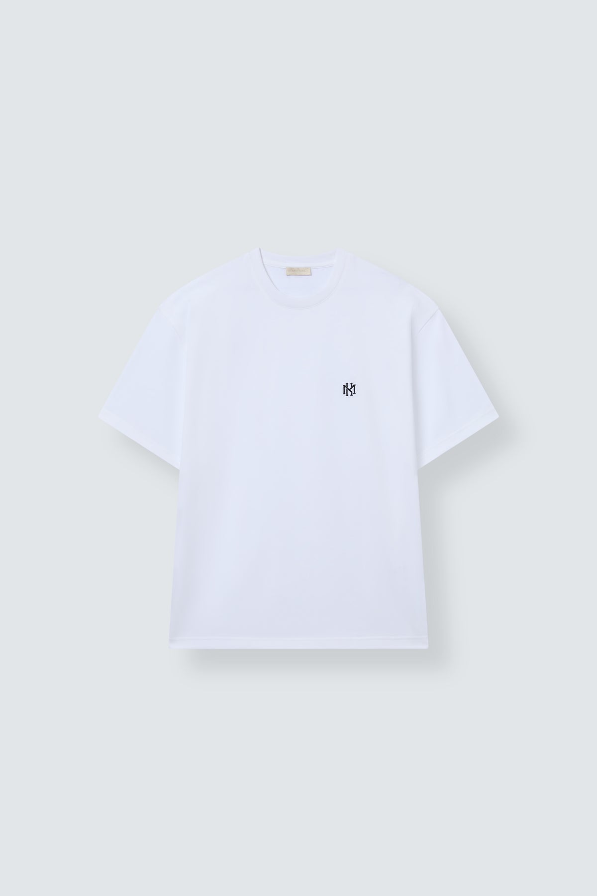 MK Monogram Oversized Cotton T-Shirt in White by Maison Kargani