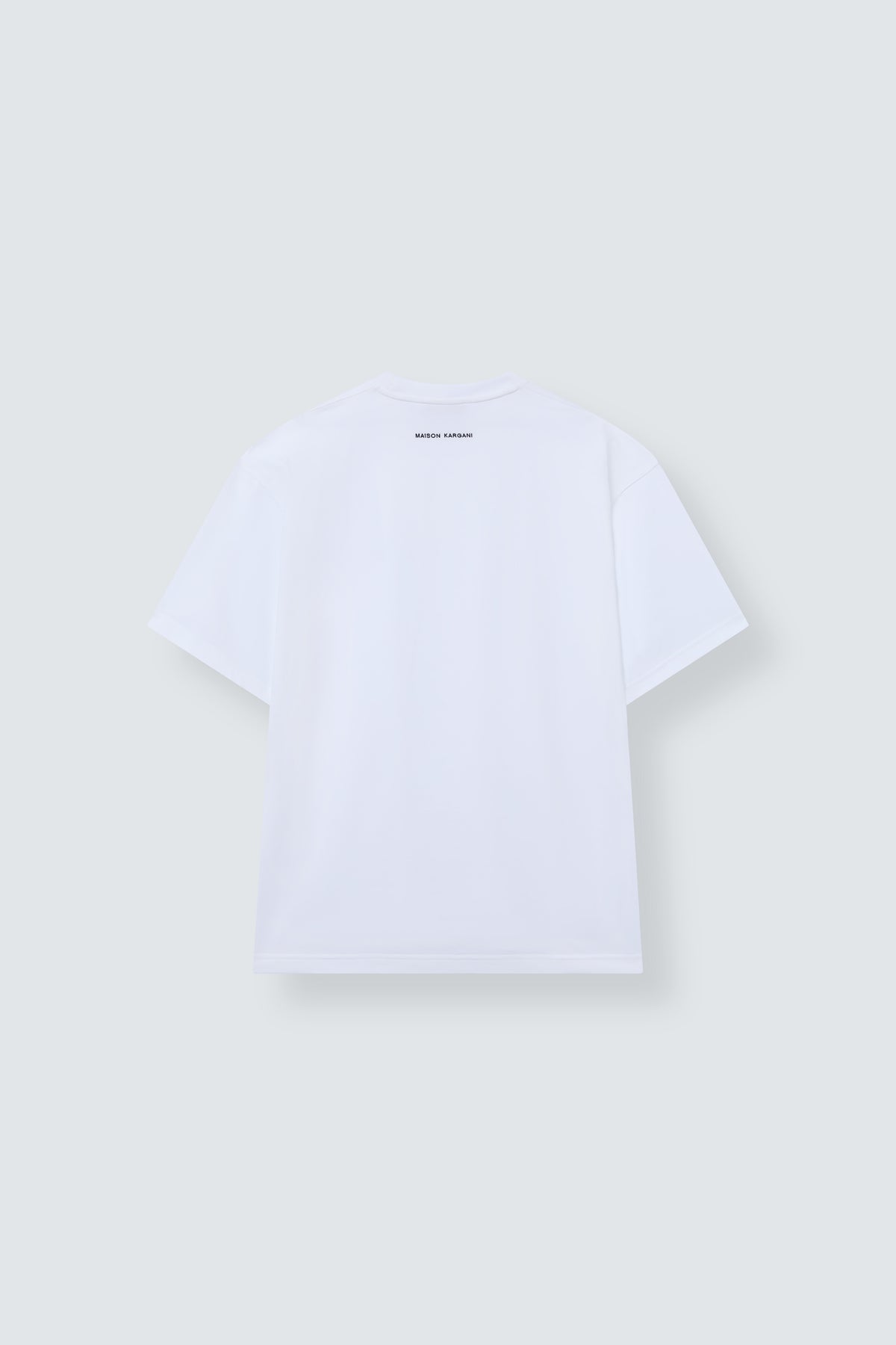 MK Monogram Oversized Cotton T-Shirt in White by Maison Kargani