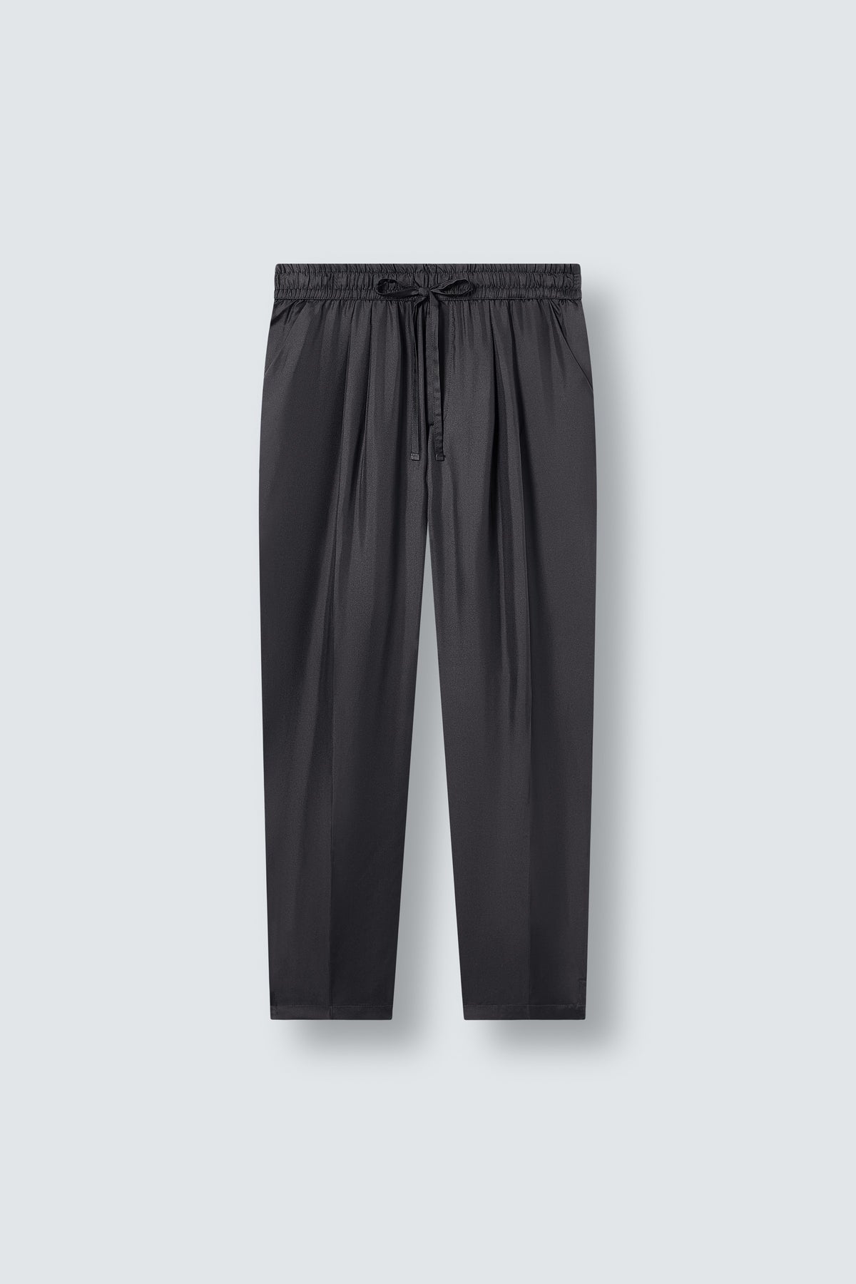 Tailored Silk Trousers in Black by Maison Kargani