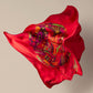 silk scarf red