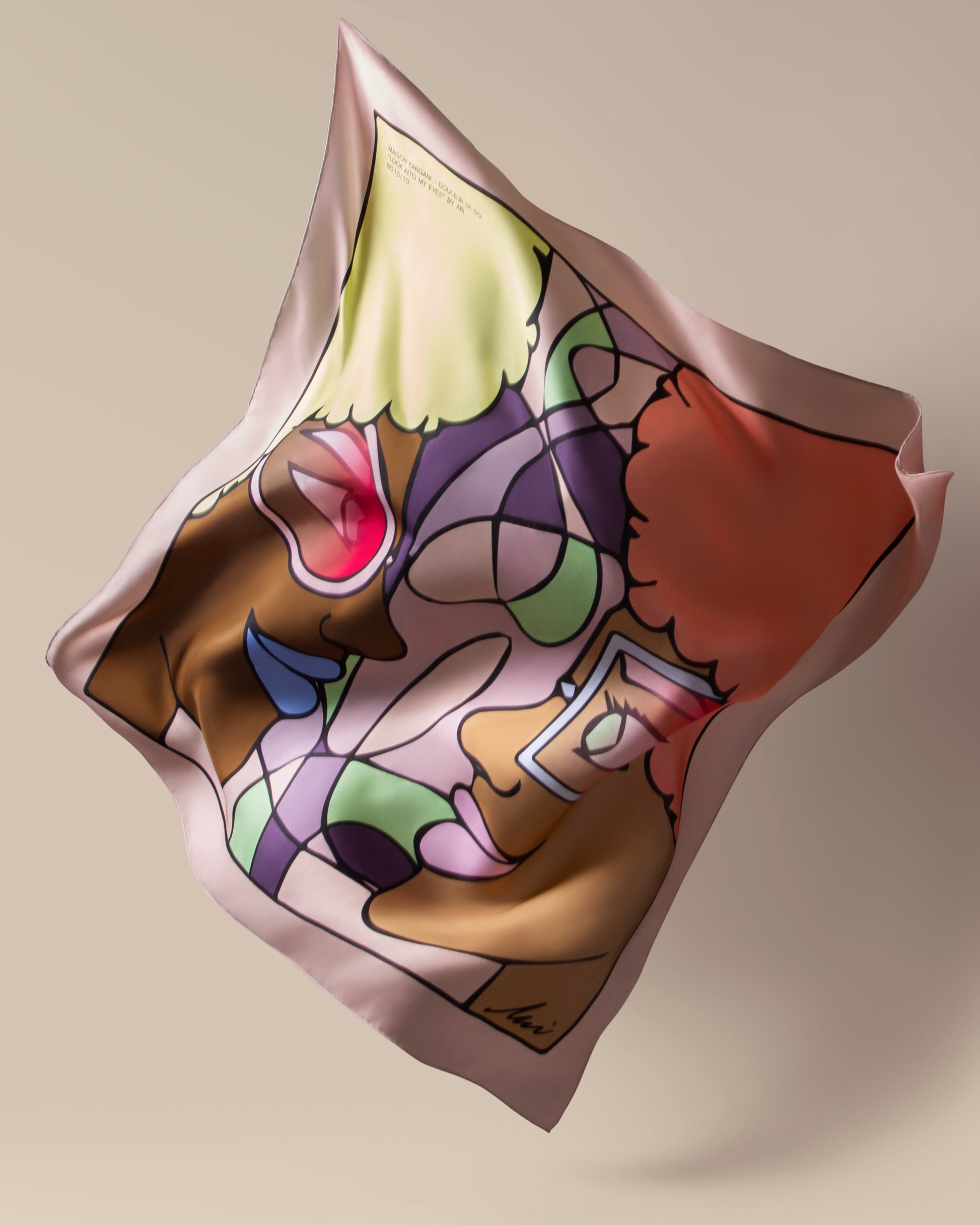 silk scarf pop art